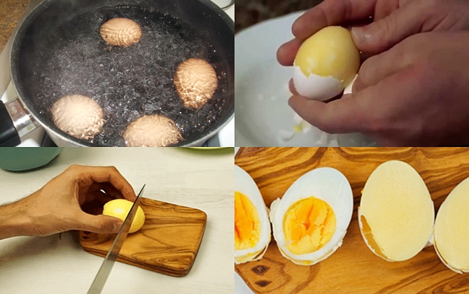 Bóc vỏ trứng sau khi luộc trứng ngon khó cưỡng