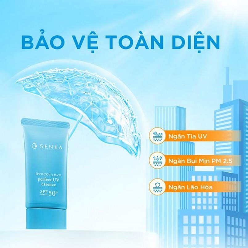 SENKA tạo lớp màng ẩm bảo vệ da